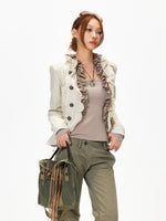 Frayed Cropped Jacket