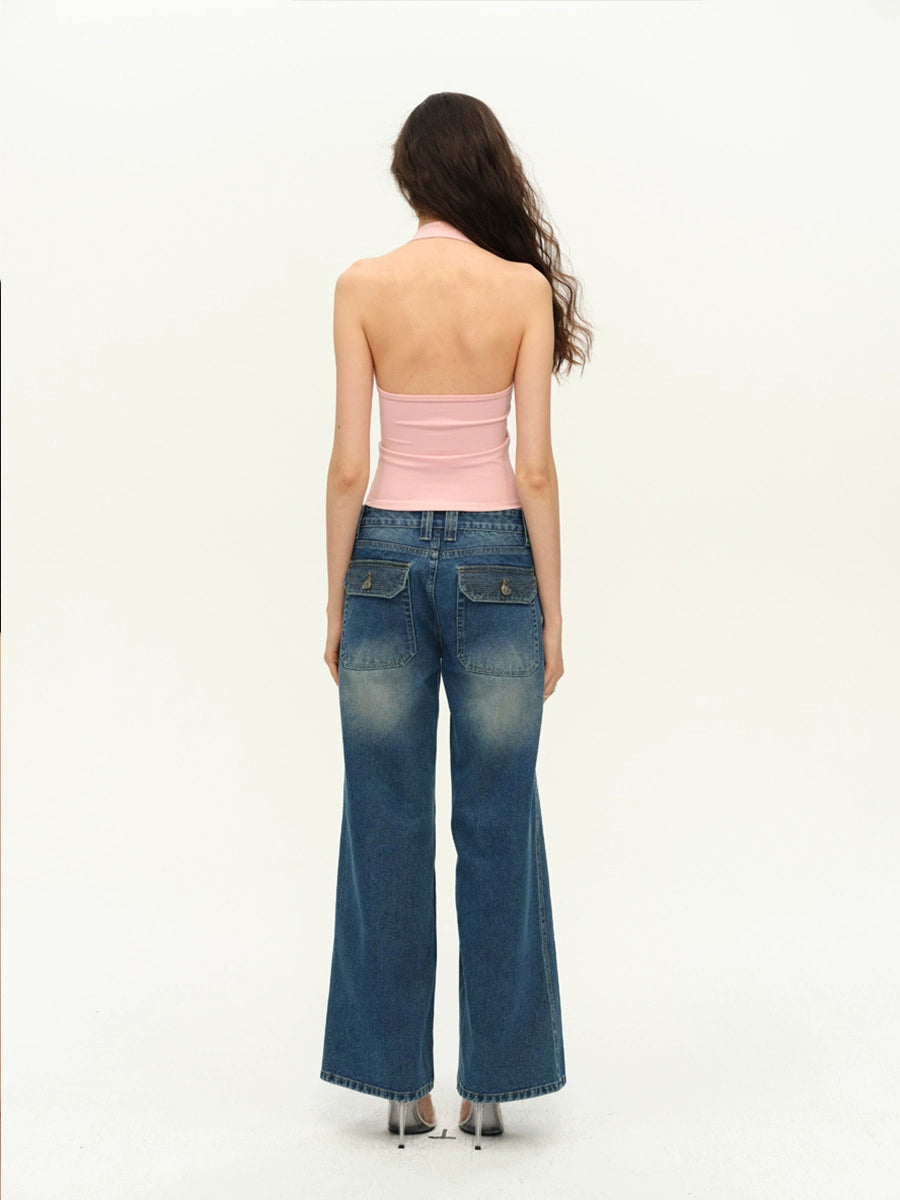 Adjustable Strap Cotton Knit Camisole