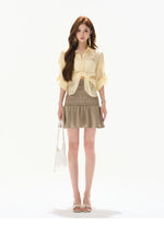 Convertible Ruffle Mini Dress