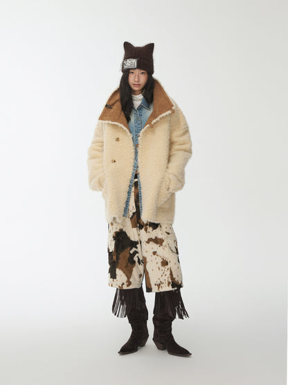 Reversible Shearling Toggle Jacket