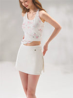 Side Slit A-line Skort