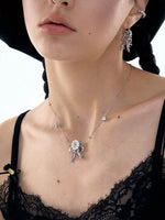 Vintage Bow Pearl Earrings