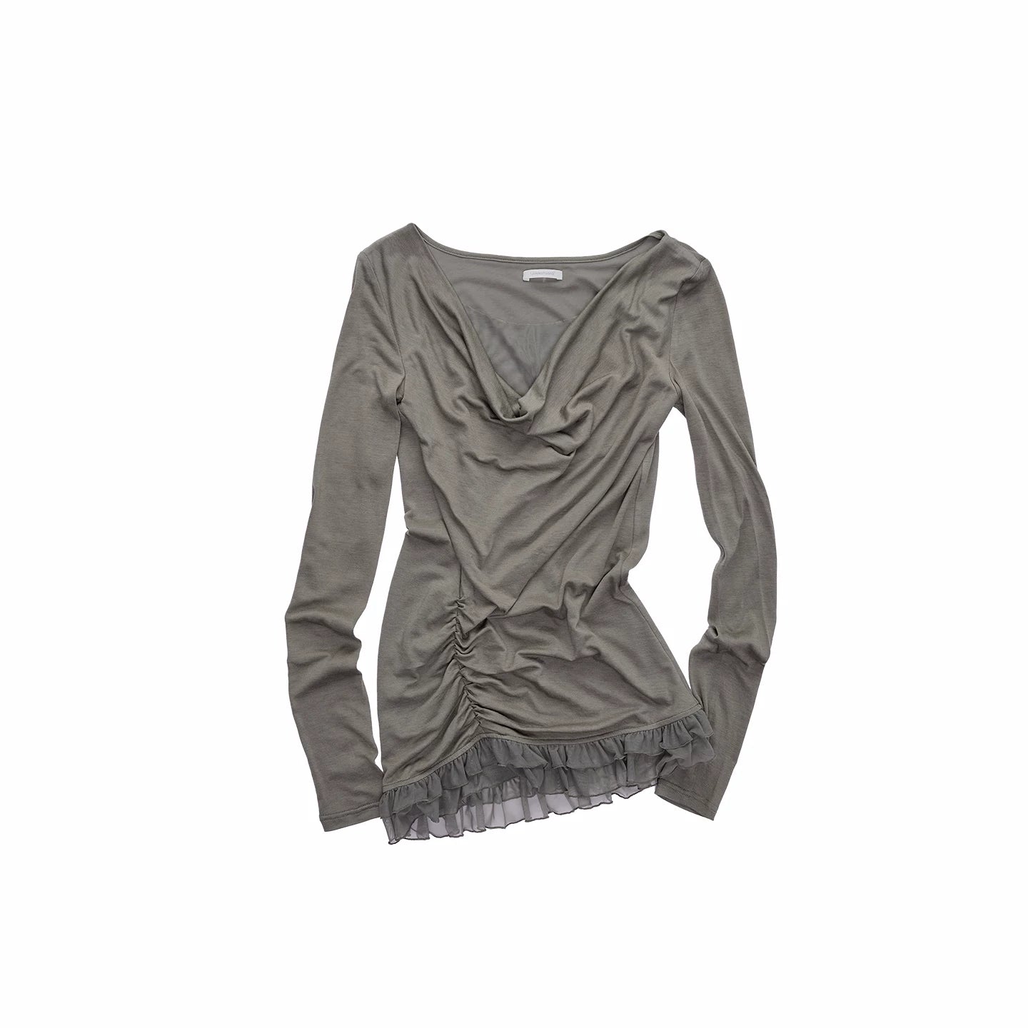 Draped Mesh Layered Top