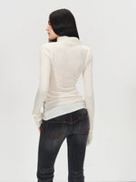 Paisley Turtleneck Knit Top