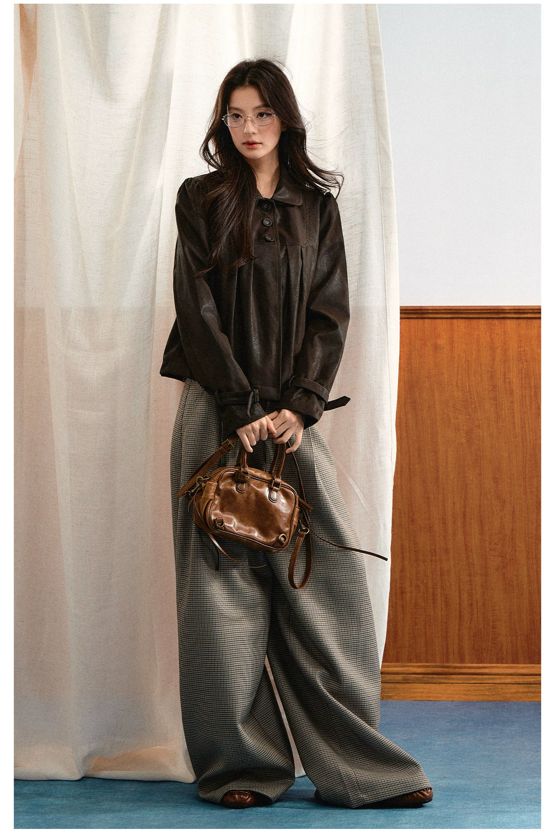 Doll Collar PU Jacket
