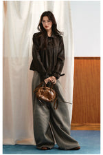 Doll Collar PU Jacket