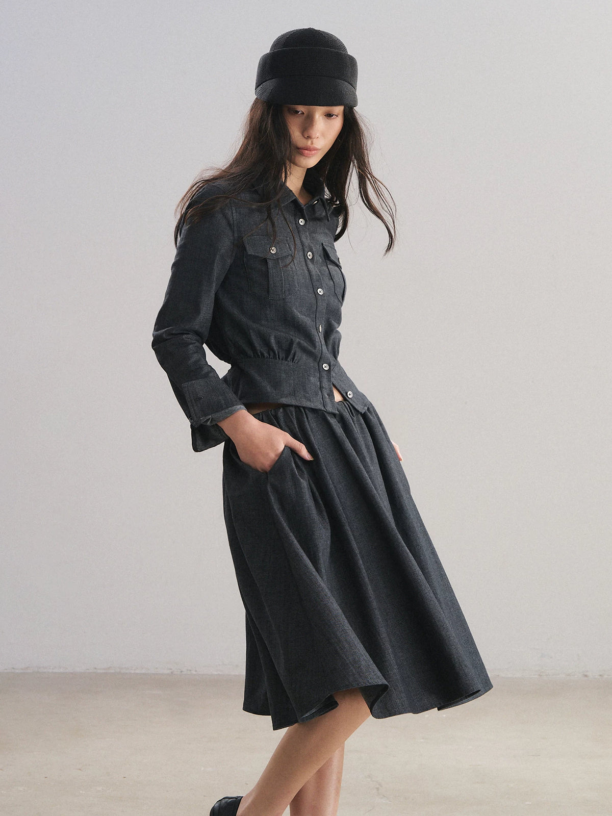 Cargo Shirt &amp; Skirt Set