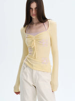 Layered Contrast Knit Top