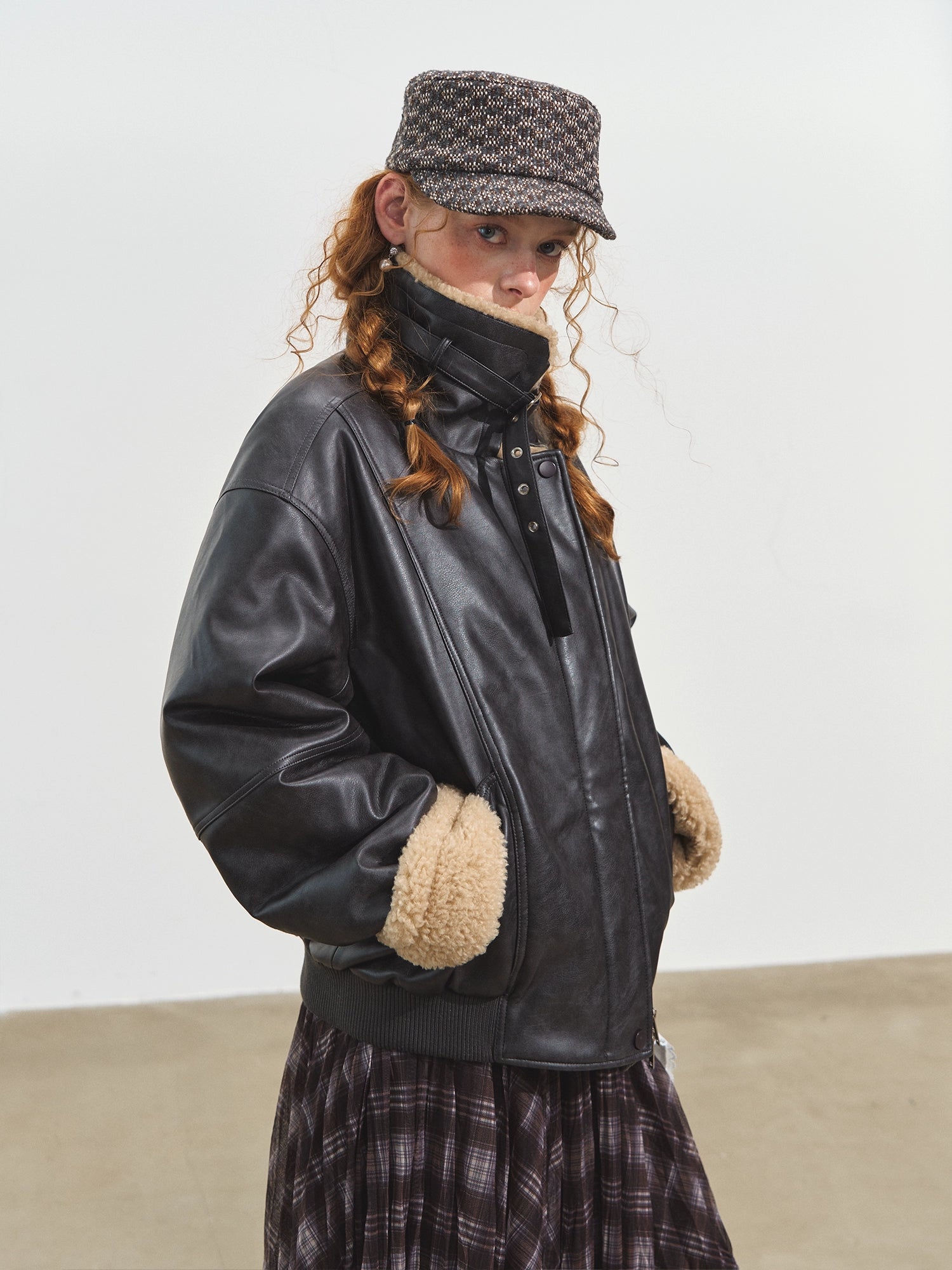 Black Shearling Moto Jacket