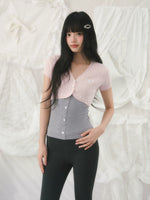 Color-Blocked Knit Two-Piece Top