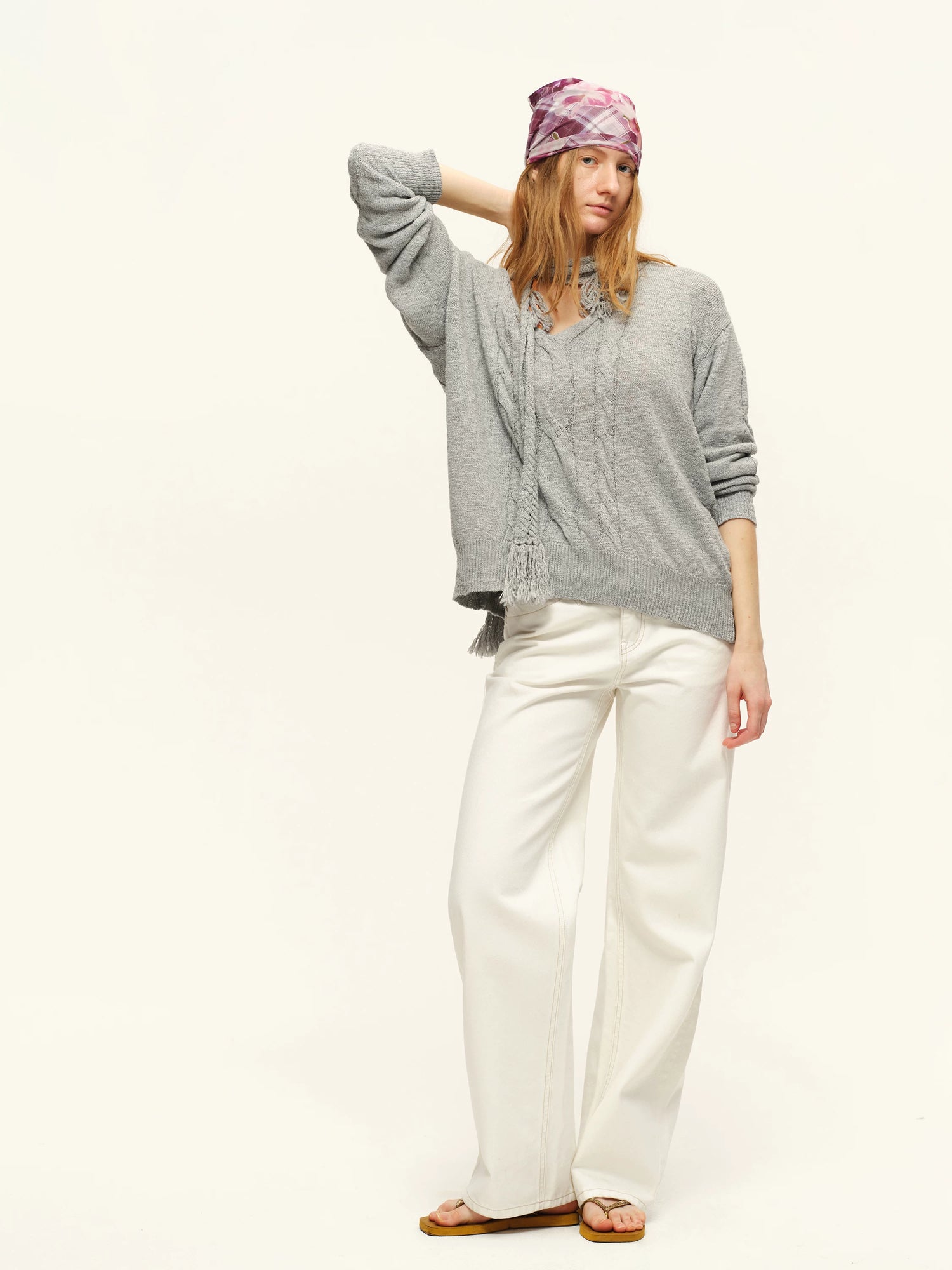 White Mid-Rise Straight Jeans
