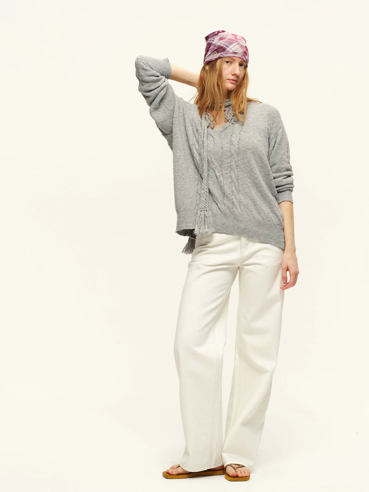 White Mid-Rise Straight Jeans