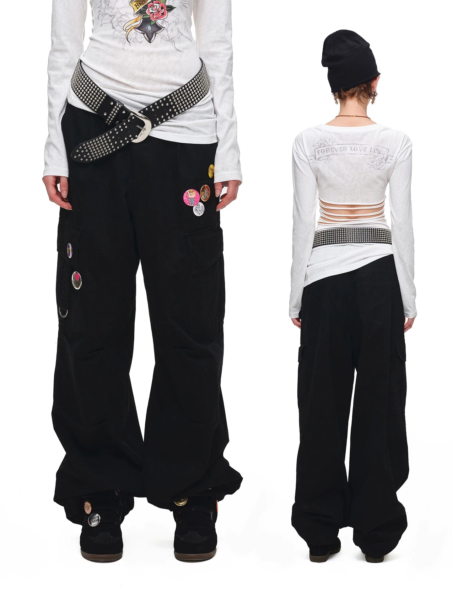 Distressed Multi-Pocket Cargo Pants