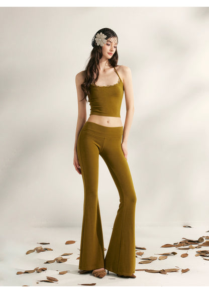 Lazy Weekend Beaded Tank Top &amp; Yoga Pants Set