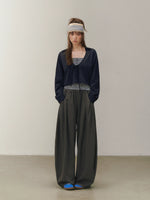Ruched V Neck Layered Top