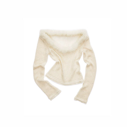 Sequin Trim Knit Top