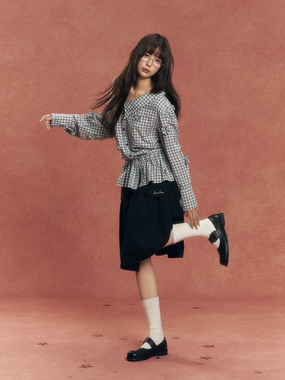 3D Floral Off-Shoulder Shirt