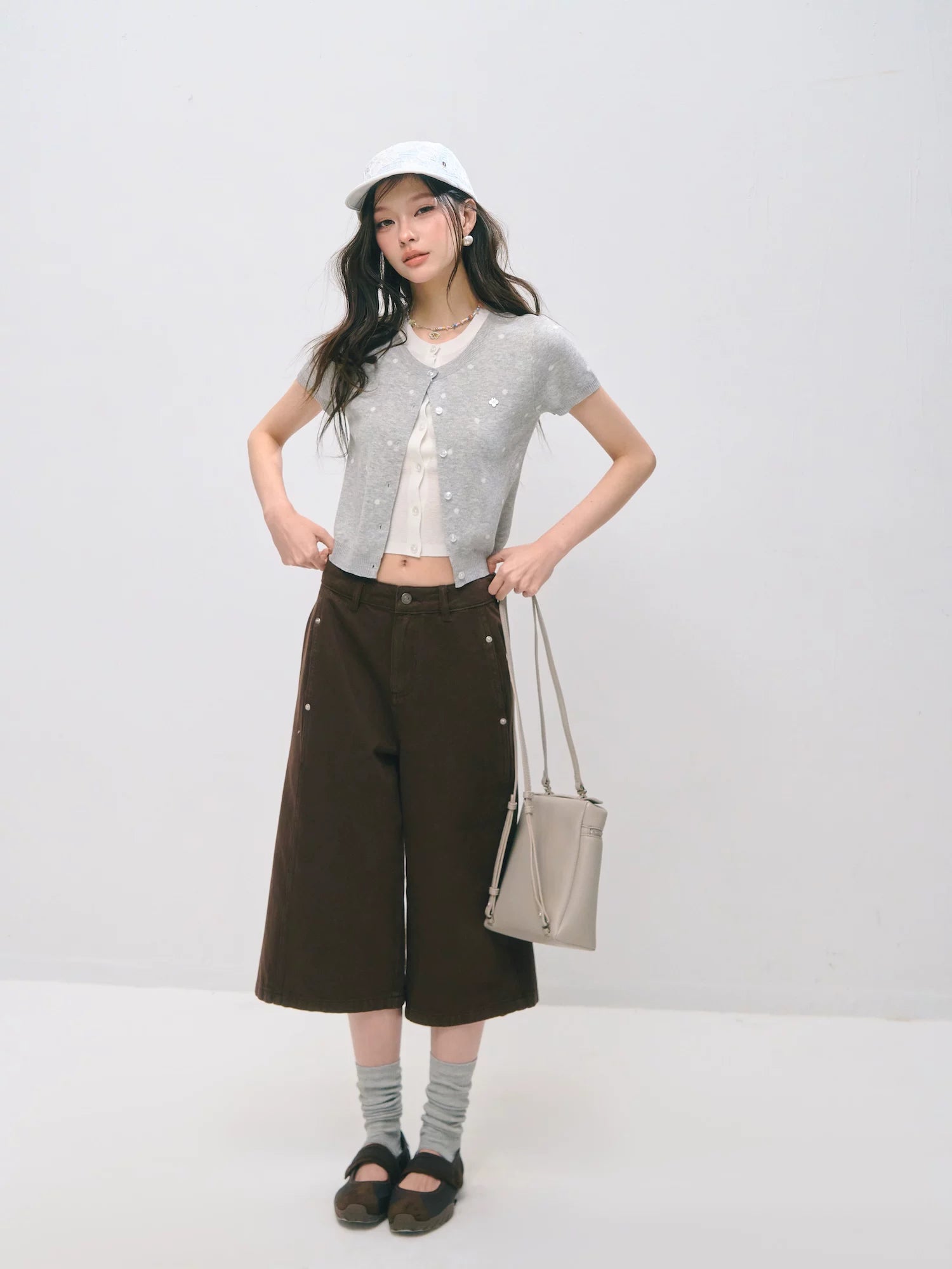 Deconstructed Wide Leg Shorts