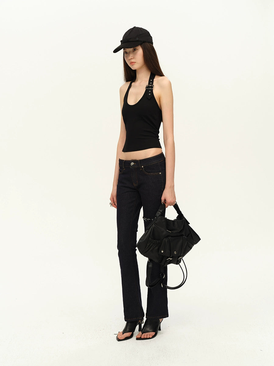 Adjustable Strap Cotton Knit Camisole