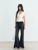 Draped Cowl Neck Blouse