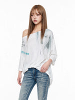Off Shoulder Graphic T-Shirt