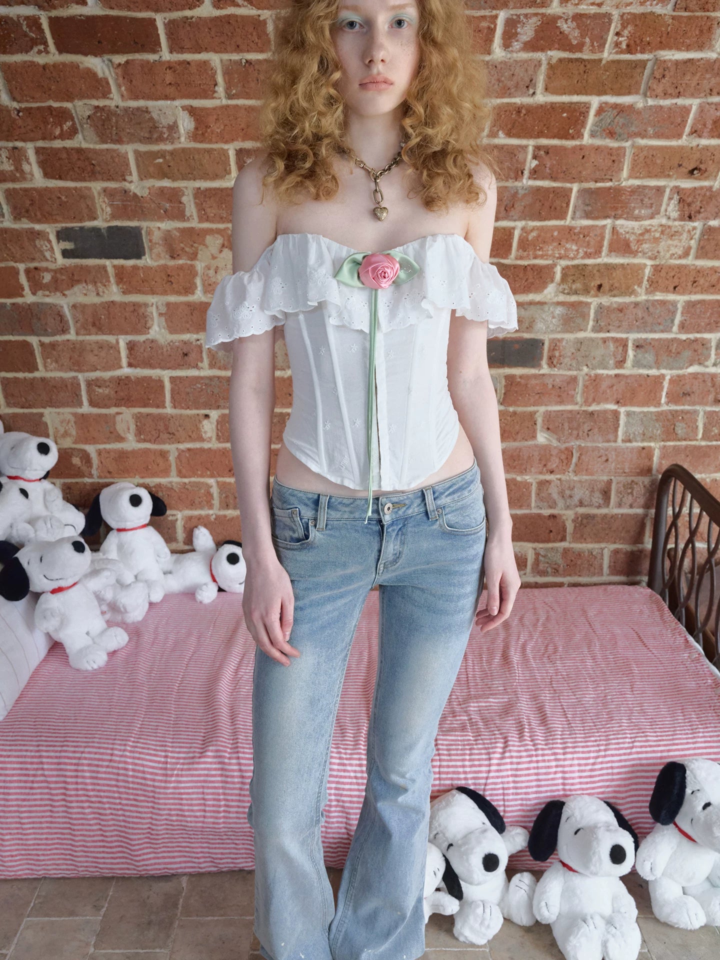 Rose Jacquard Bustier