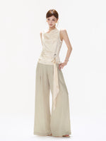 Acetate Wide Leg Pants