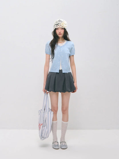 Polka Dot Layered Knit Tee