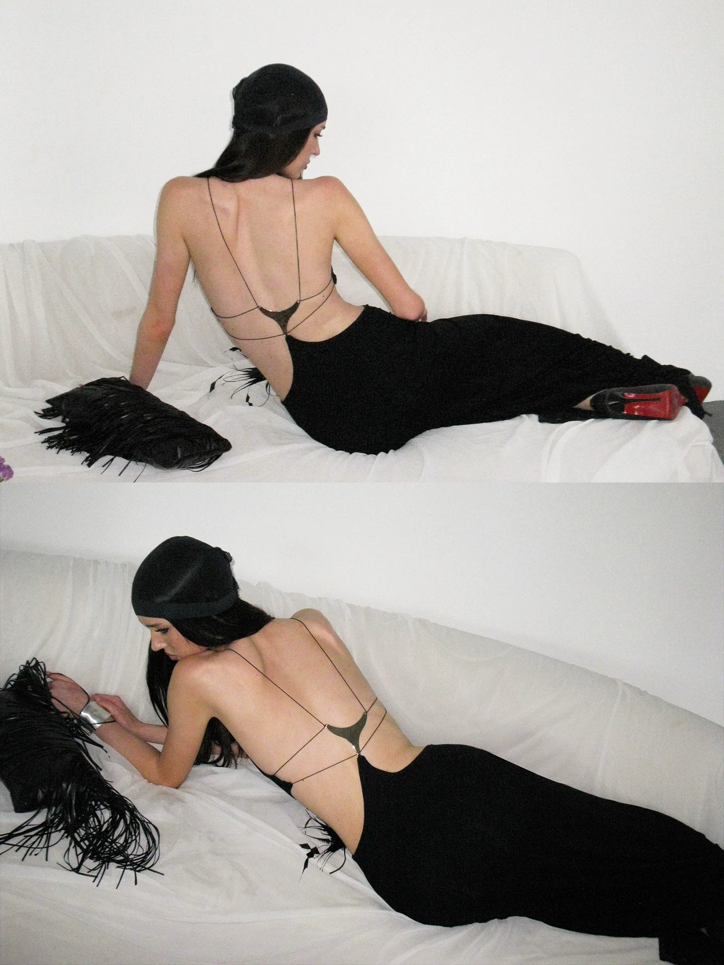 Cross-Back Halter Maxi Dress