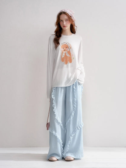Dog Print Blouse