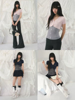Color-Blocked Knit Two-Piece Top