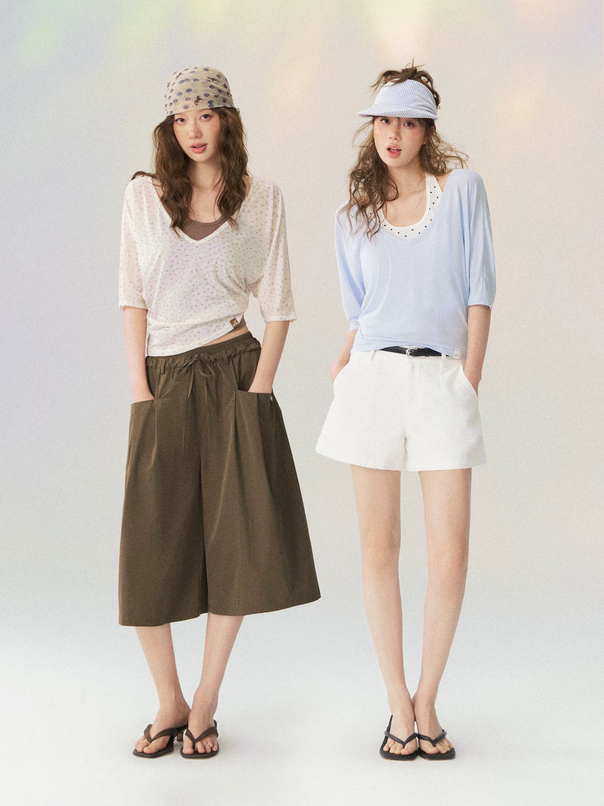 Sheer Layering Half Sleeve T-shirt