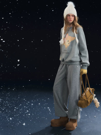 Fleece Cuffed Lantern Casual Pants