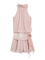 Textured Halter Dress
