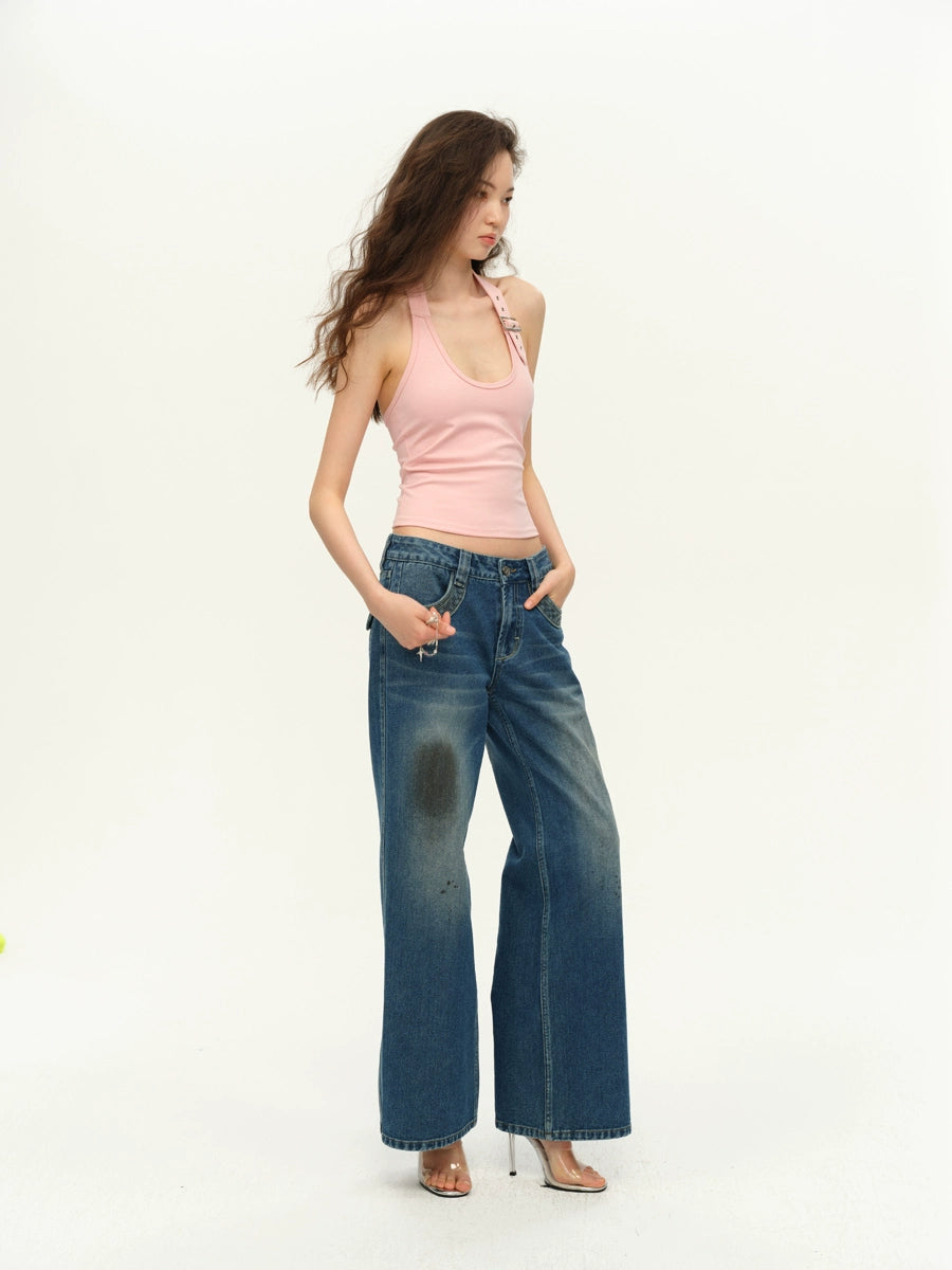 Adjustable Strap Cotton Knit Camisole