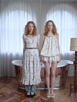Floral Halter Bubble-Hem Dress