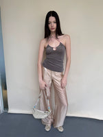 Velvet Colorblock Beaded Knit Camisole