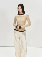 Lyocell Wool Colorblock Layered Base Top