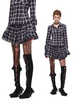 Plaid Shirt & Skort Set