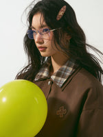 Brown Layered Collar Jacket