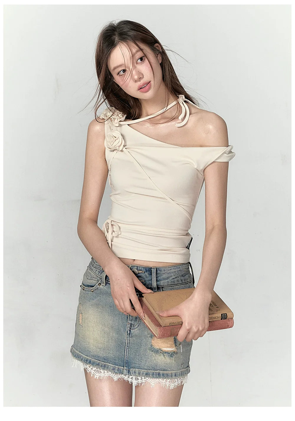 Apricot &amp; Ombre Khaki Rose Camisole Top