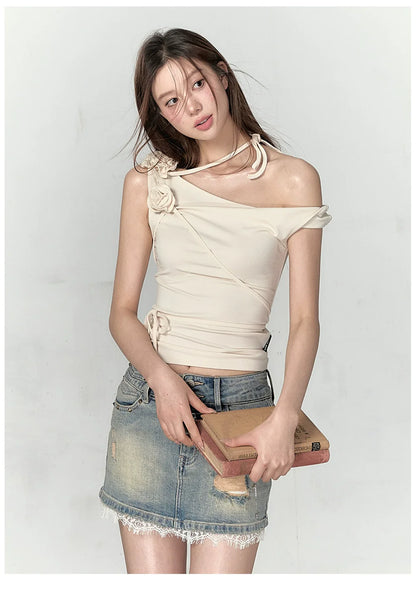 Apricot &amp; Ombre Khaki Rose Camisole Top
