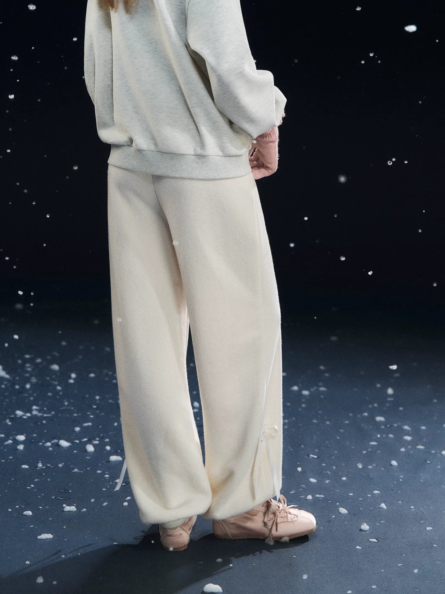 Fleece Cuffed Lantern Casual Pants