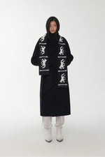 Fair Isle Pony Jacquard Knit Scarf