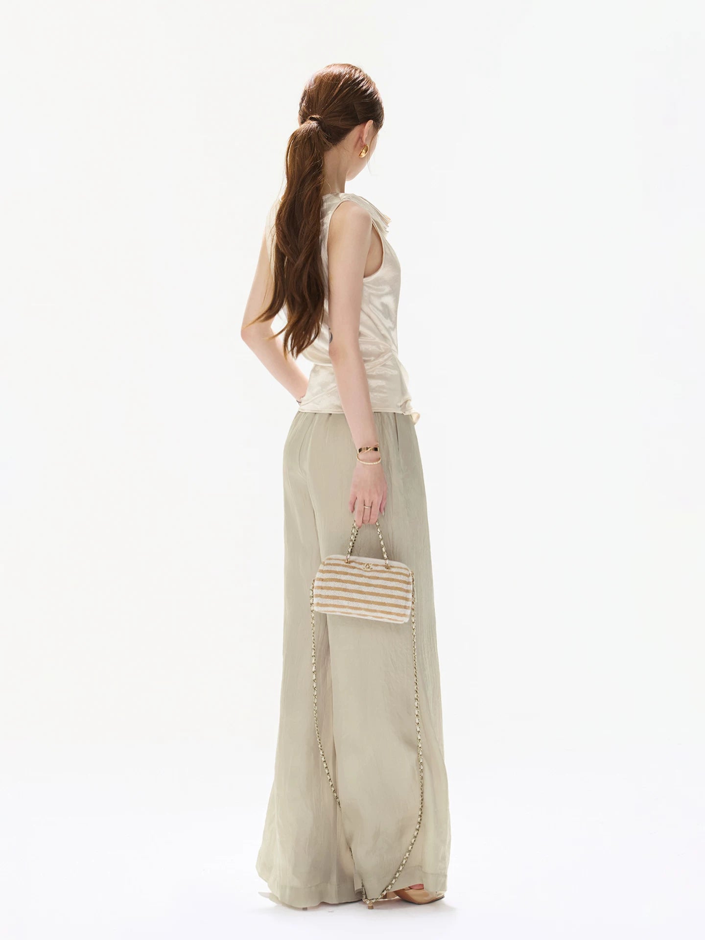 Acetate Wide Leg Pants