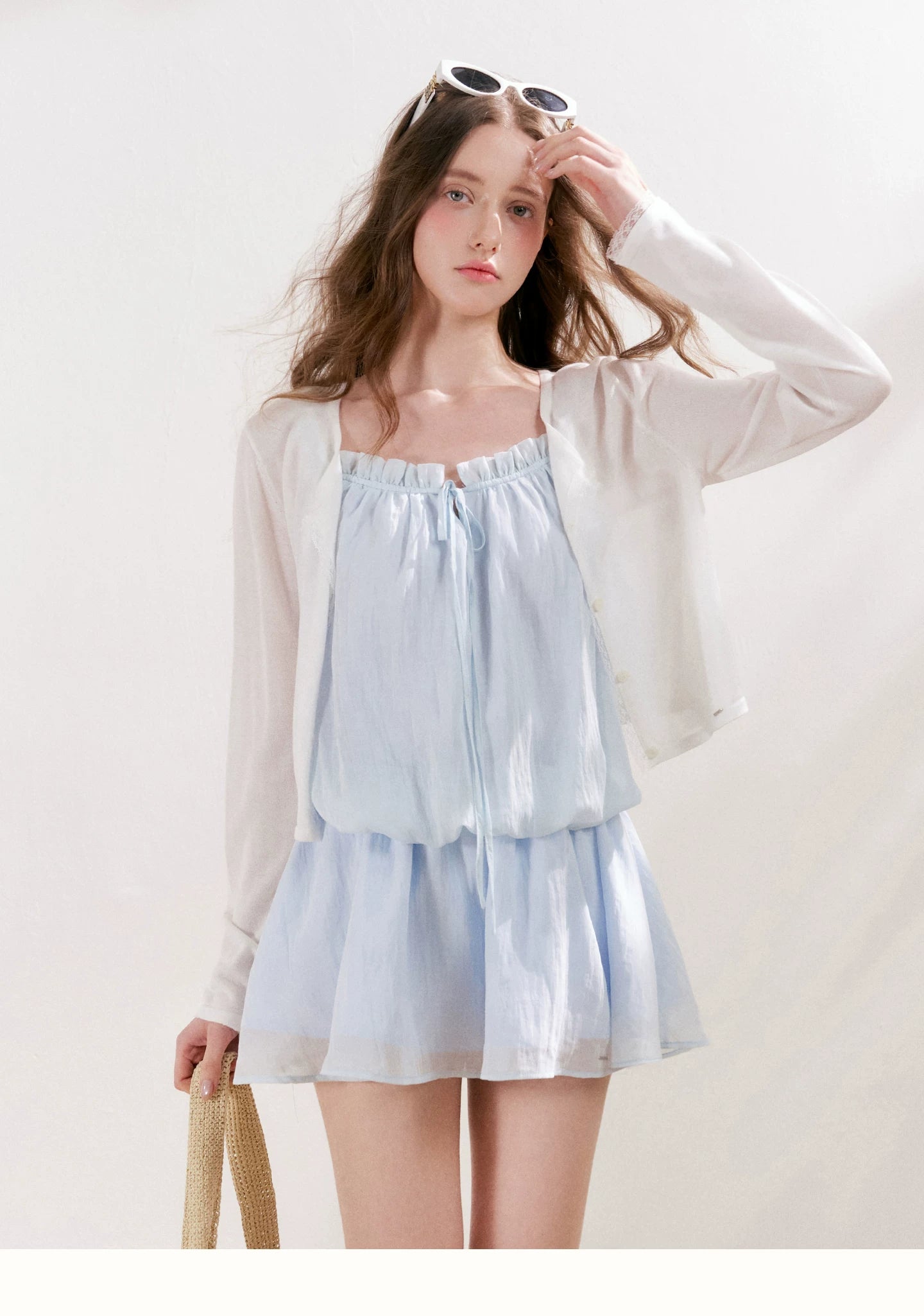 Lace Trim Knit Cardigan