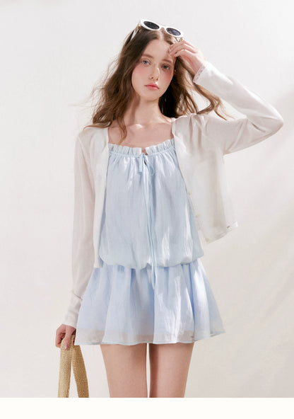 Lace Trim Knit Cardigan