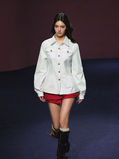 Red Line Collared Pocket Jacket