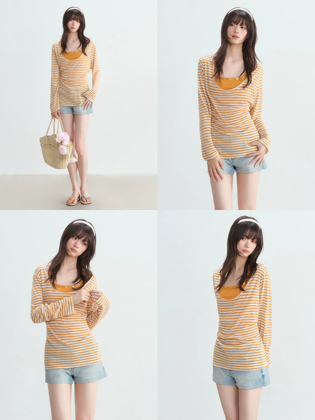 Striped Halter Top Set