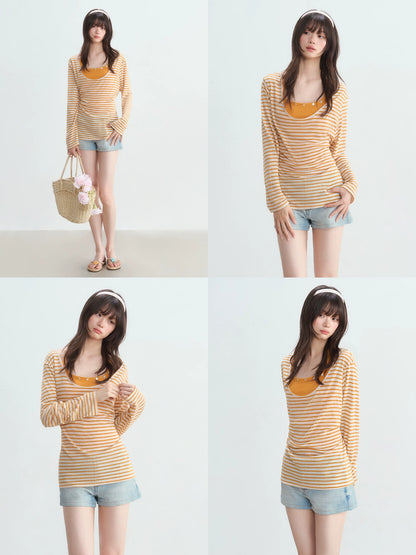 Striped Halter Top Set